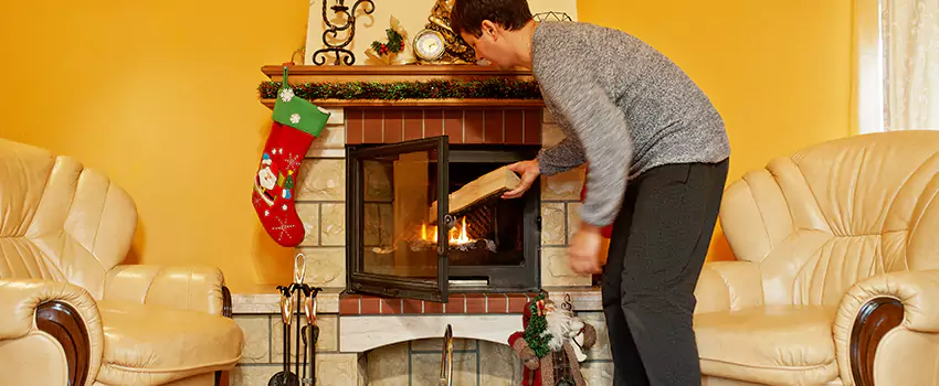 Rusted Metal Fireplace Restoration in Cerritos, California